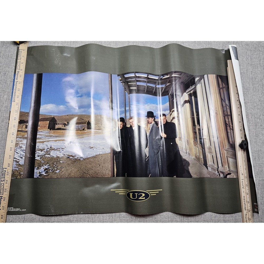 Vintage 1987 U2 Band Anton Corbijn Photo Poster Desert Town Wall Art Ireland